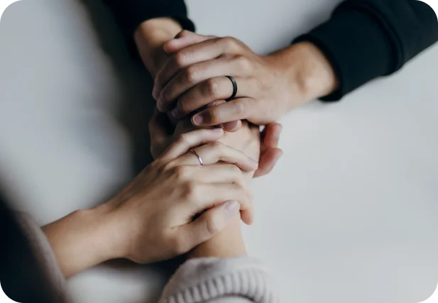 trauma and ptsd therapy handholding for support